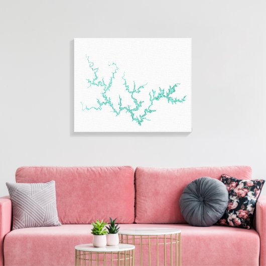 Smith Lake Map Canvas Afdruk (Insitu (Woonkamer))