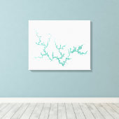 Smith Lake Map Canvas Afdruk (Insitu (Houten vloer))