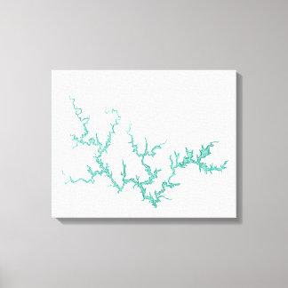 Smith Lake Map Canvas Afdruk