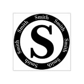 Smith Letter S Monogram Art Rubberstempel (Afrduk)