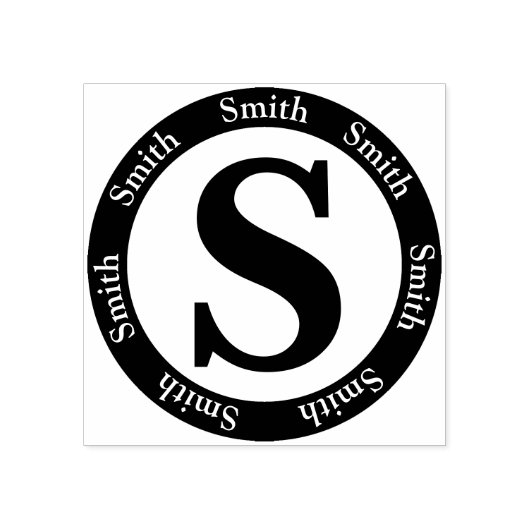 Smith Letter S Monogram Art Rubberstempel (Afrduk)