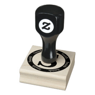 Smith Letter S Monogram Art Rubberstempel