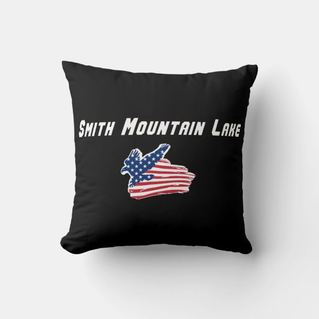 Smith Mountain Lake Virginia Adelaar Worp Kussen (Voorkant)