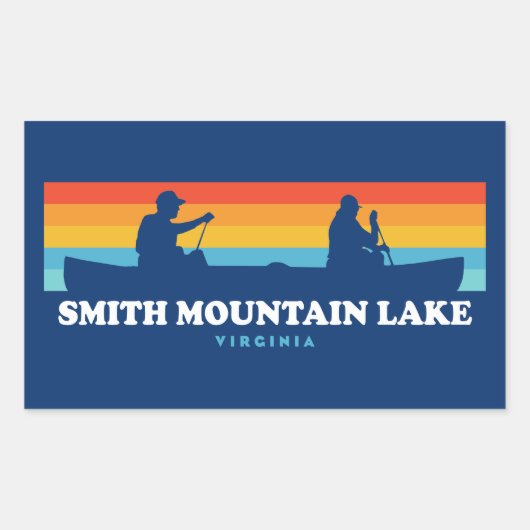 Smith Mountain Lake Virginia Canoe Rechthoekige Sticker (Voorkant)