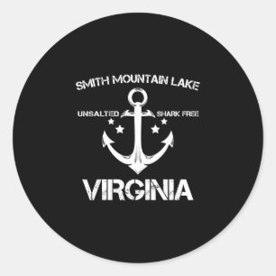 Smith mountain lake virginia grappige vissen kampe ronde sticker