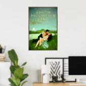 Smith Mountain Lake Virginia Maanschijn Herinnerin Poster (Thuiskantoor)