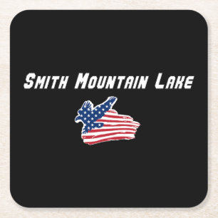 Smith Mountain Lake Virginia Patriottische Adelaar Kartonnen Onderzetters