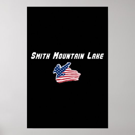Smith Mountain Lake Virginia Patriottische Adelaar Poster (Voorkant)