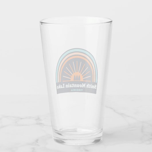 Smith Mountain Lake Virginia Rainbow Glas (Achterkant)