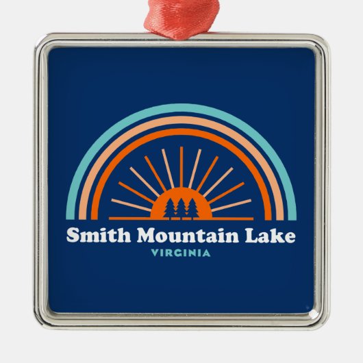 Smith Mountain Lake Virginia Rainbow Metalen Ornament (Voorkant)