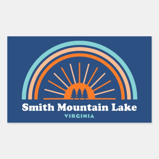 Smith Mountain Lake Virginia Rainbow Rechthoekige Sticker (Voorkant)