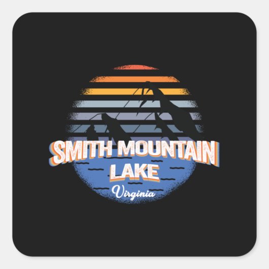 Smith Mountain Lake - Virginia - Sunset Vierkante Sticker (Voorkant)