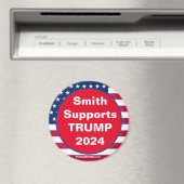 Smith ondersteunt TRUMP 2024 Red Patriotic Magnet (Insitu (Vaatwasser))