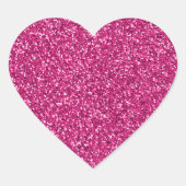 Smith Pink Glitter Hart Sticker (Voorkant)