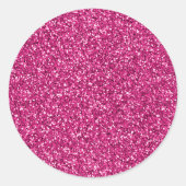 Smith Pink Glitter Ronde Sticker (Voorkant)
