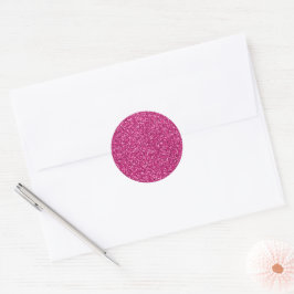Smith Pink Glitter Ronde Sticker