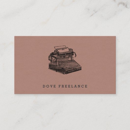 Smith Premier No. 2 Typewriter Visitekaartje (Voorkant)