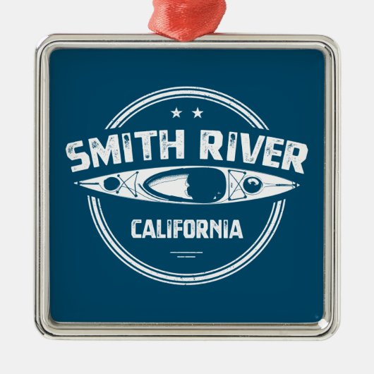 Smith River Californië Kayakken Metalen Ornament (Voorkant)