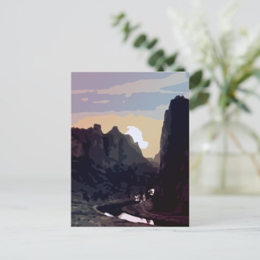Smith Rock bij Sunset Briefkaart (Staand voorkant)