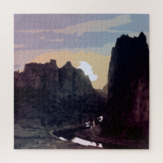 Smith Rock bij Sunset Legpuzzel (Verticaal)