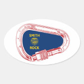 Smith Rock clibing Carabiner Ovale Sticker (Voorkant)