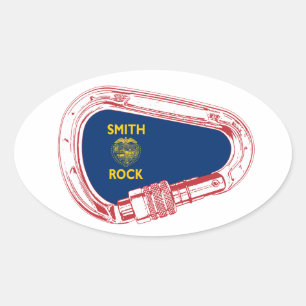 Smith Rock clibing Carabiner Ovale Sticker