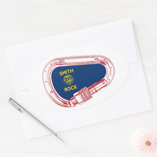 Smith Rock clibing Carabiner Ovale Sticker (Envelop)