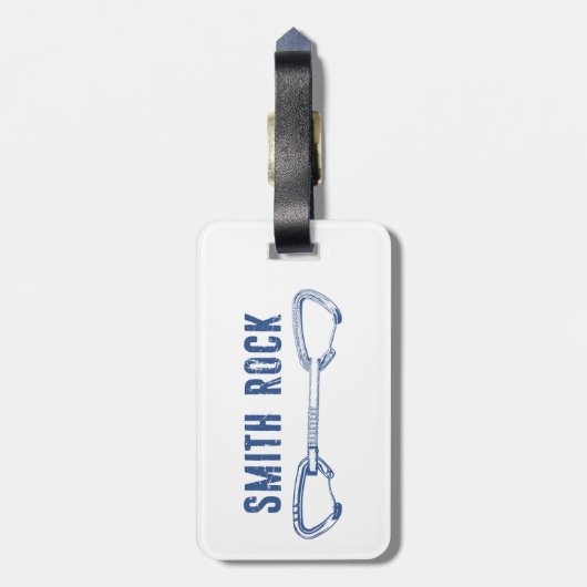 Smith Rock climing Quickdraw Bagagelabel (Achterkant verticaal)