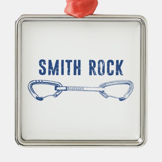 Smith Rock climing Quickdraw Metalen Ornament (Voorkant)