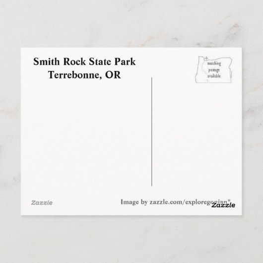 Smith Rock Herfst Briefkaart (Achterkant)