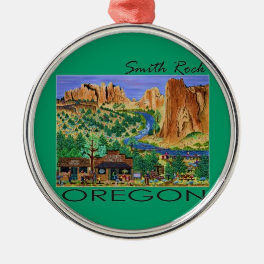 Smith Rock ~ Oregon Metalen Ornament (Voorkant)