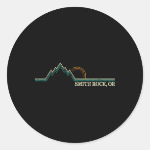 Smith Rock Oregon Retro Bergbeklimmen Zomer Ronde Sticker