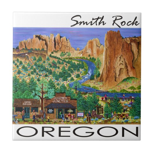 Smith Rock ~ Oregon Tegeltje (Voorkant)