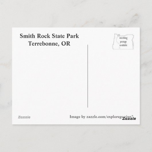 Smith Rock Rocks Briefkaart (Achterkant)