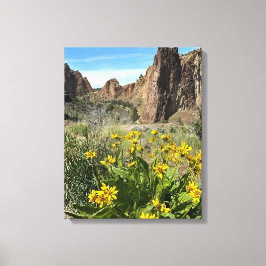 Smith Rock State Park in de lente Canvas Afdruk (Voorkant)