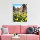 Smith Rock State Park in de lente Canvas Afdruk (Insitu (Woonkamer))