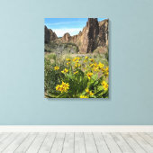 Smith Rock State Park in de lente Canvas Afdruk (Insitu (Houten vloer))