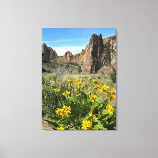 Smith Rock State Park in de lente Canvas Afdruk