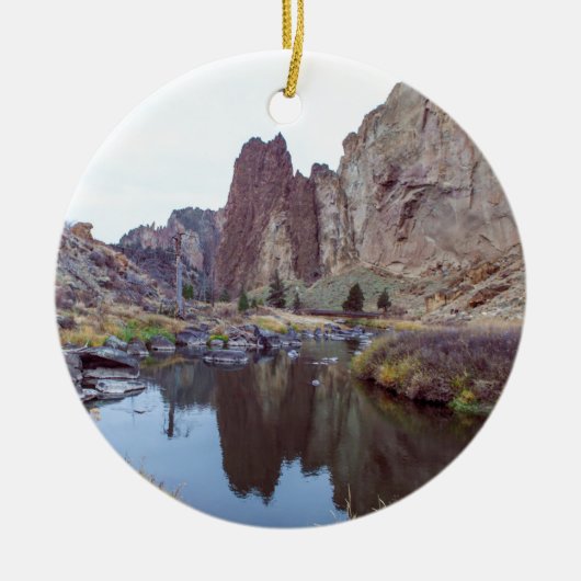 Smith Rock State Park Kerstornament Keramisch Ornament (Voorkant)