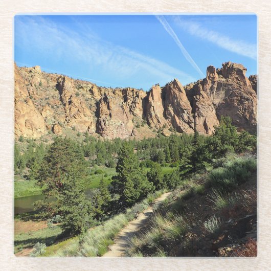 Smith Rock State Park, Oregon Glazen Onderzetter (Voorkant)