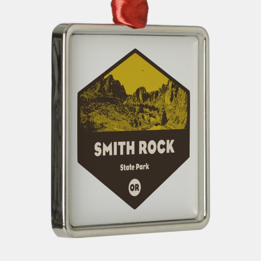 Smith Rock State Park Oregon Metalen Ornament (Rechts)