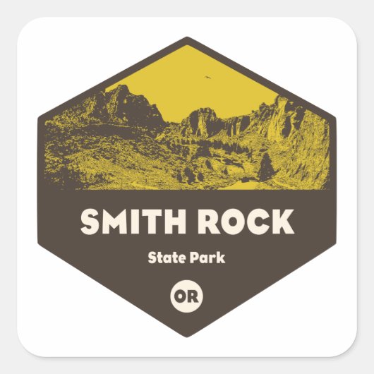 Smith Rock State Park Oregon Vierkante Sticker (Voorkant)