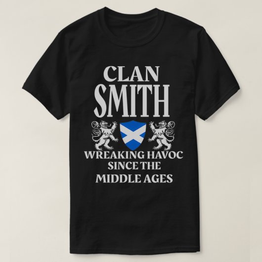 Smith Scottish Clan Scotland Familienaam T-shirt (Design voorkant)