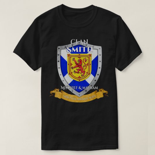 Smith Scottish Family Clan Scotland Shield T-shirt (Design voorkant)
