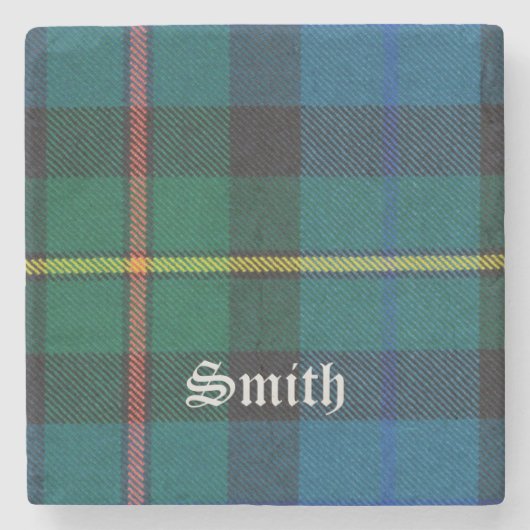 Smith, Smith Scottish Tartan, Smith Clan, Smith Stenen Onderzetter (Voorkant)