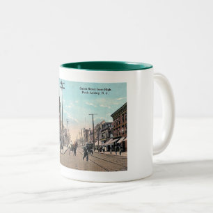 Smith St, Perth Amboy, Vintage van New Jersey Tweekleurige Koffiemok