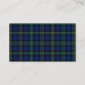 Smith Tartan Plaid Wedding Escort Place Card Plaatskaartje (Achterkant)