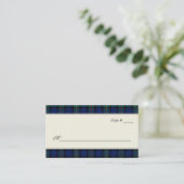 Smith Tartan Plaid Wedding Escort Place Card Plaatskaartje (Staand voorkant)