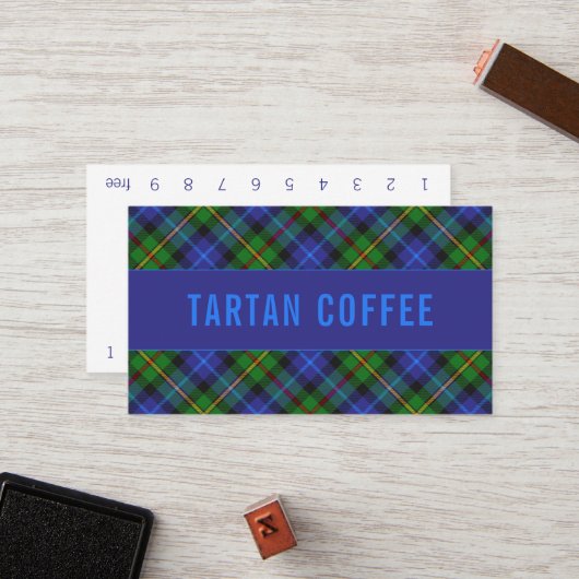 Smith Tartan Punchcard Klantenkaartje (Voorkant / Achterkant in situ)