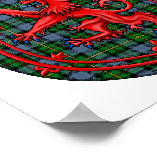 Smith Tartan Scottish Plaid Lion Rampant Poster (Hoek)
